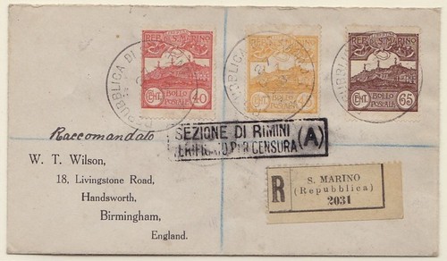 San marino 1918 - , busta