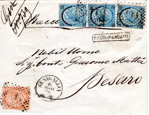 1866 lettera raccomandata - lettera,