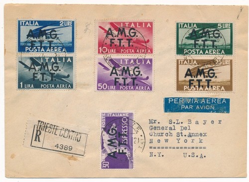 1947 trieste raccomandata - 1947,