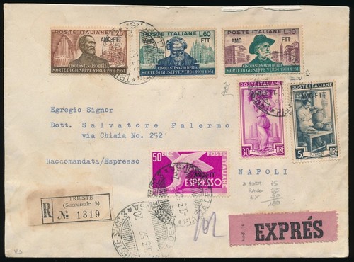 1952 trieste raccomandata - 1952,
