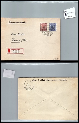 1944 raccomandata partenza da - 1944,