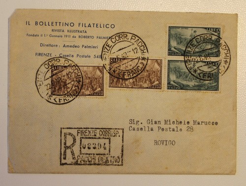 1948 raccomandata porti 8x2 - 1948, 2