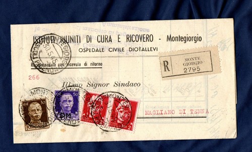 Raccomandata del 45 per - 30/05/45,