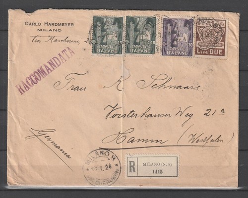 Regno 1924 raccomandata per - raccomandata, la