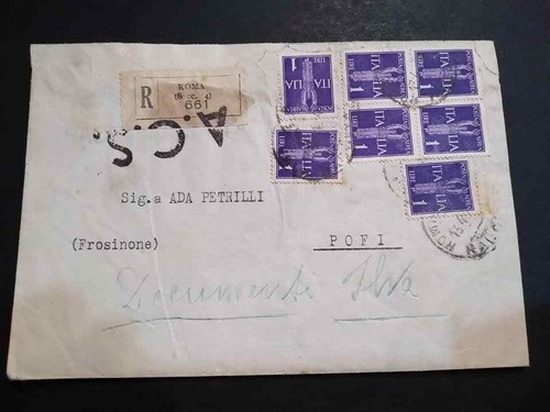 Busta italia luogotenenza - italia,