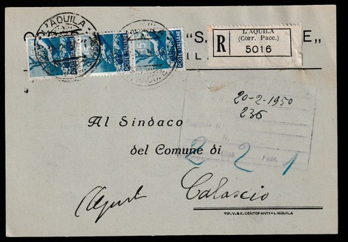 Storia postale 1950 cartolina - storia,