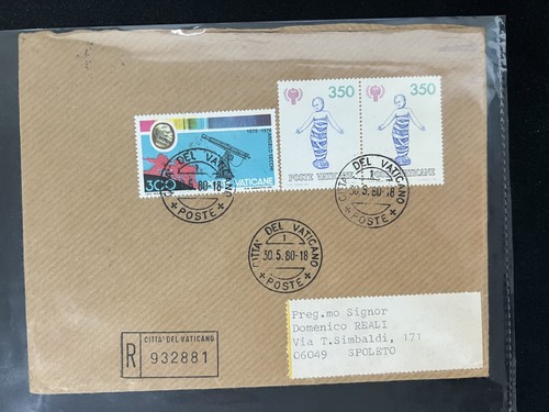 Vaticano 1980 raccomandata ufn - vaticano,