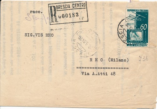 Italia 1954 raccomandata - 1954,