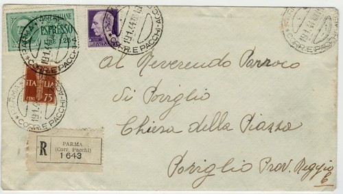 1944 rsi raccomandata espresso - raccomandata,